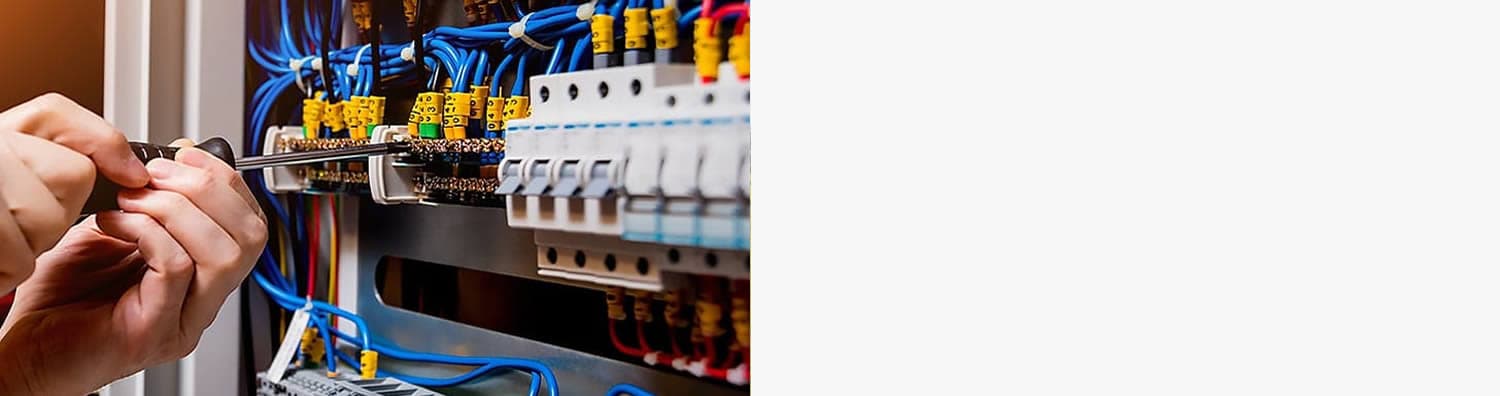 Technician working on electrical wires